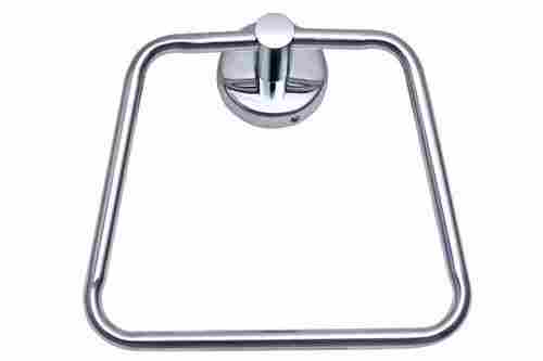 Wall Mounted Glossy Finished Stainless Steel Ring Bathroom Towel Hanger