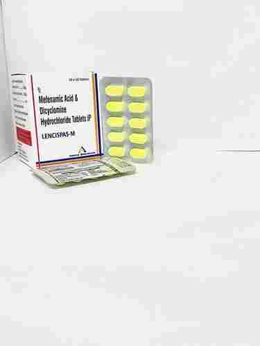 LENCISPAS-M Mefenamic Acid, Dicyclomine Hydrochloride Tablets IP, 10x10 Blister Pack