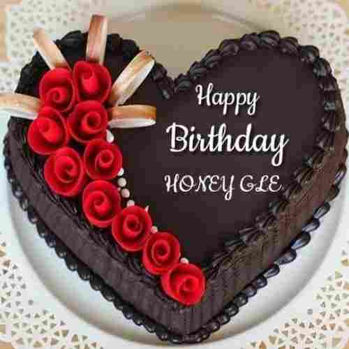 Heart Shape Chocolate Flavour Birthday Cake