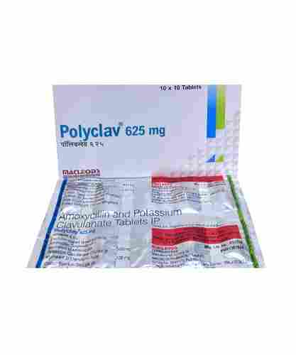 Amoxicillin Potassium Clavulanate Tablet, Polyclav 625 Mg 10x10 Tablet