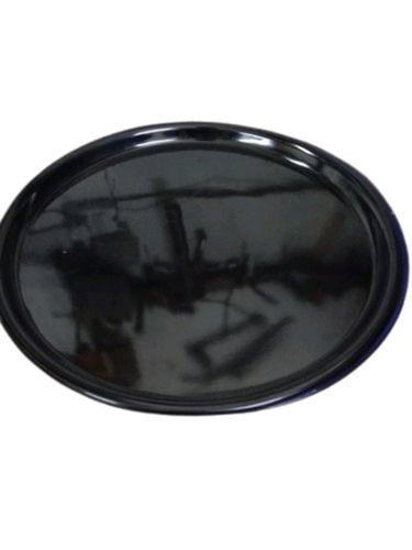 Black 2 Mm Thick 10 Inches Size Round Shape Polished Enamel Plate For Kitchen Use