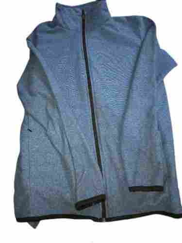 Blue Color Zipper Jacket For Men