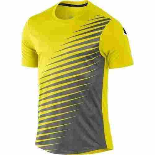Comfortable And Skin Friendly Half Sleeves Multi-Color Mens Sports T Shirts