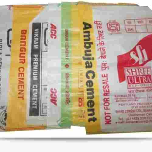 Pp Cement Bags For Cement Packaging, Printed Pattern And Rectangle Shape