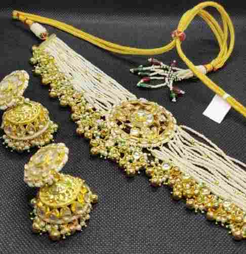 Wedding Wear Imitation Antique Kundan Choker Necklace Set