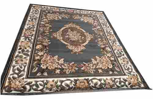 Grey Aubusson Wool Carpet, Size: 6x8ft, Rectangular