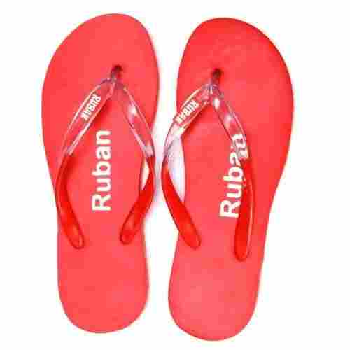 Ladies Daily Wear Comfy Anti Slip Flat Flip Flop Red Ruban Slippers