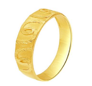Men Trendy And Unique Design Skin Friendly Round Golden Gold Ring  Gender: Men'S