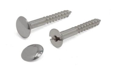 Corrosion And Rust Proof Round Silver Stainless Steel Screw Cap Cover