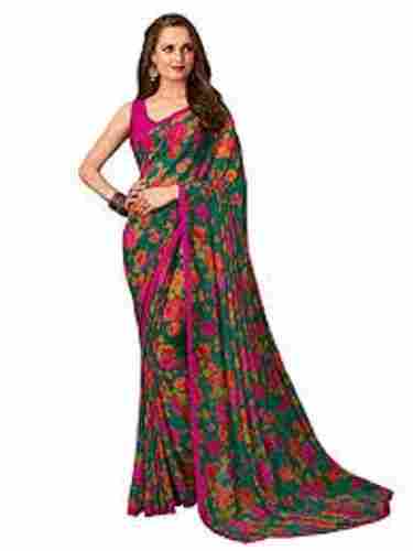 Women Daily Wear Flower Printed Multicolor Saree