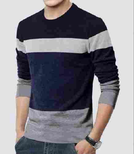 Cotton Full Sleeves Round Neck Mens T-Shirt