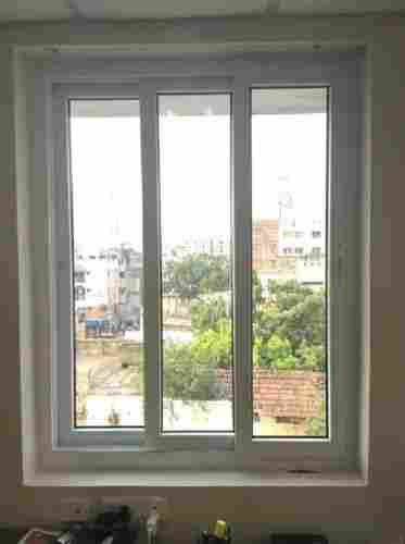 White Interior UPVC Sliding Window, Glass Thickness: 5mm