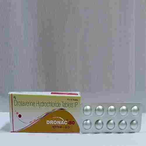 DRONAC-80 Drotaverine Hydrochloride 80 MG Tablets, 10x10 Alu Alu