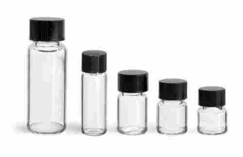 Transparent Screw Cap Glass Vials For Lab, Available In Different Sizes