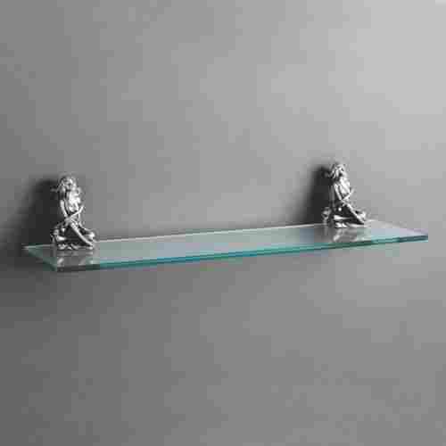 Wall Mounted Glass Shelf For Bathroom Fittings With Antique Tin Finish