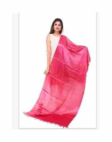 Fairy Pink Color Handloom Silk Dupatta