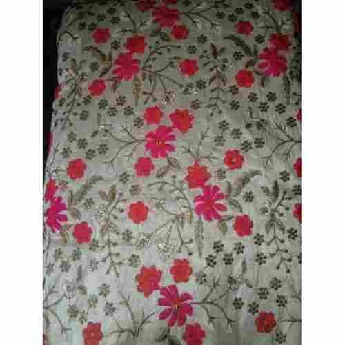 Embroidered Cotton Velvet Fabric
