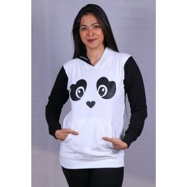 White And Black Panda Hooded T-Shirts
