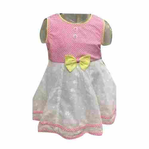 Round Neck And Sleeveless Multi Color Printed Cotton Designer Baby Frocks