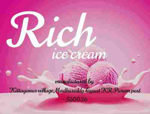 Delicious Taste And Sweet Rich Ice Cream With All Natural Ingredients