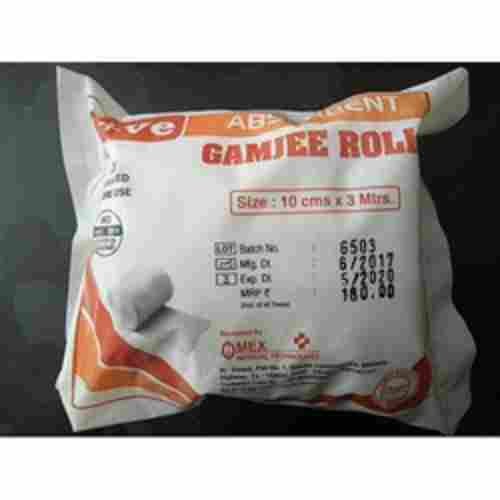 Hospital Use Disposable Plain Absorbent Gamjee Roll, Size : 10 cm x 3 m