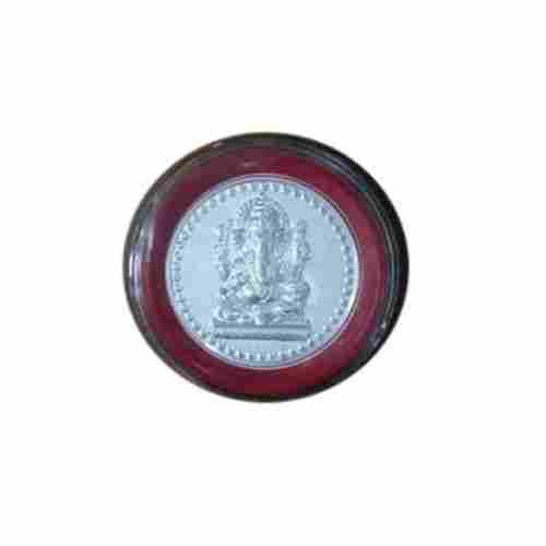 Circle Ganesh Silver Coin