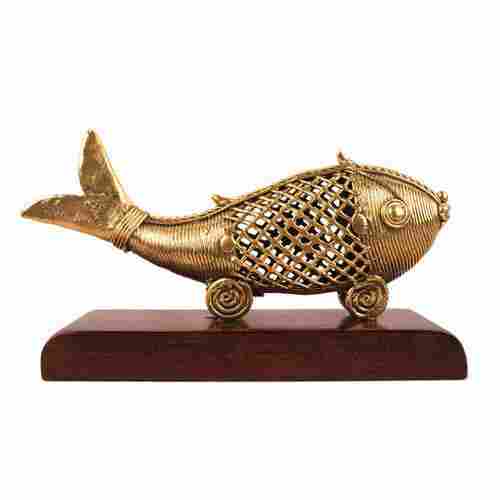 Handcrafted Designer And Decorative Beautifully Designed Brass Fish Craft