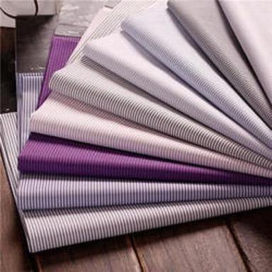 Silver 100% Cotton Stripes Design 59 Inch Width Multi Printed Hotel Uniform Fabric