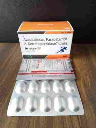 Aceclofenac Paracetamol And Serratiopeptidase Tablets