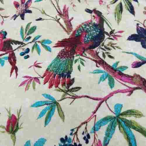 Light Weight And Quick Dry Upholstery Unstitched Embroidered Cotton Velvet Fabric