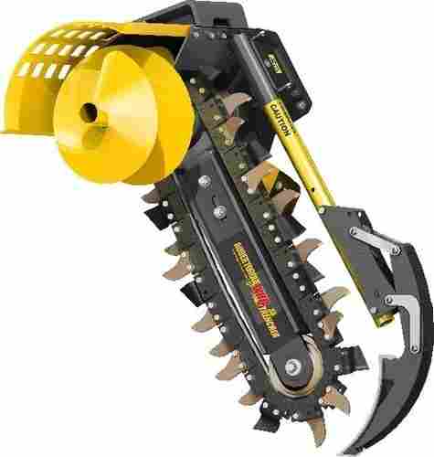 2500 Rpm Speed Paint Coated Mild Steel Tractor Chain Trencher For Construction Use