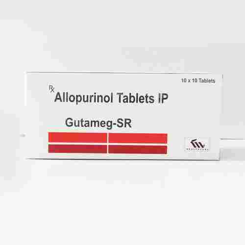 GUTAMEG-SR Allopurinol 300 MG Tablets IP, 10x10 Blister Pack