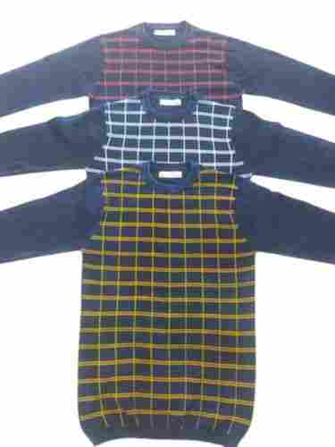 Casual Wear Knit Full Sleeved Printed Round Neck Woolen Sweatshirt For Men