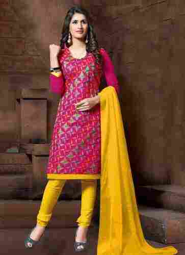 3/4th Sleeves Printed Cotton Salwar Kameez For Casual Wear