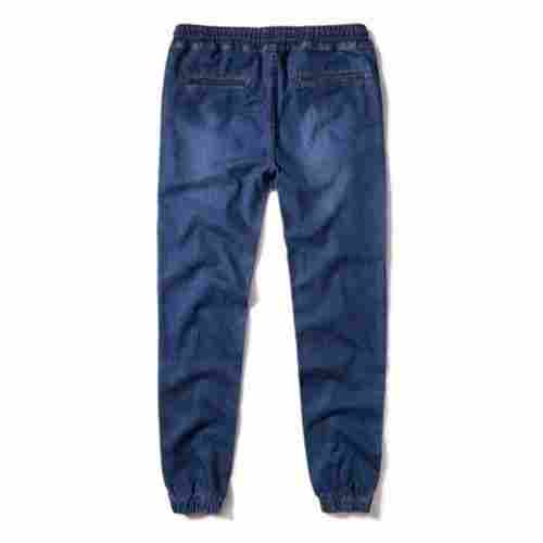 32 Inch Comfortable Washable Dyed Pattern Regular Fit Denim Jogger Pants