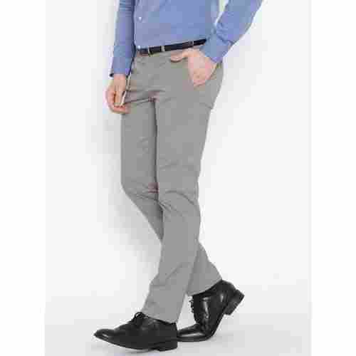 Men Regular Fit Skin Friendly Relaxed Straight Cotton Formal Trousers