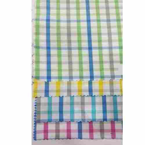 Breathable And Light Weighted Pure Cotton Checkered Knitted Twill Fabric