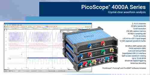 Picoscope 4000a Series High Resolution Usb Operated Digital Oscilloscopes
