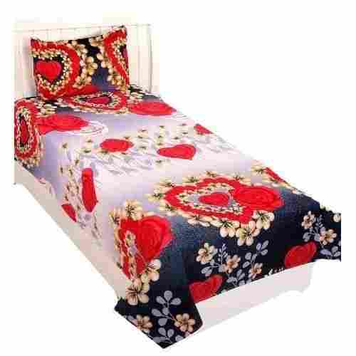 Comfortable And Washable Printed Cotton Single Bedsheets With Single Pillow Cover