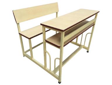 Strong And Durable Polished Highly Malleable Iron 2 Seater Student Desk