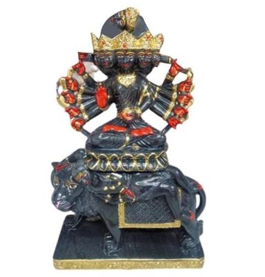 Polishing Eastern Enlightenment Goddess Kali Mata Marble Statue