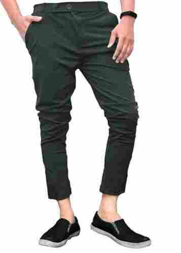 Lycra Fabric Plain Pattern Casual Wear And Regular Fit 4 Way Men'S Pant