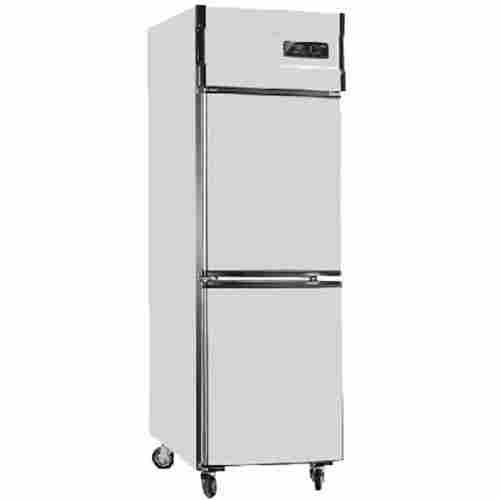 Stainless Steel Body Frame Silver Two Door Refrigerator