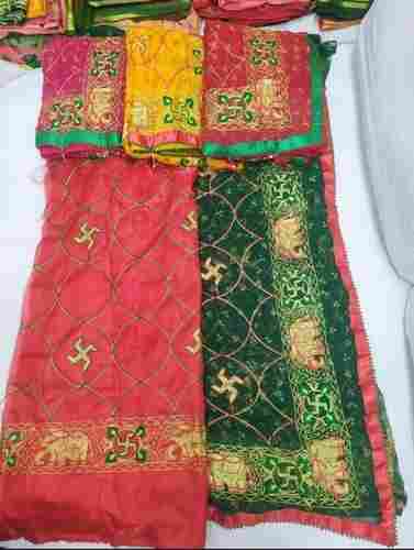 Ethnic Wear Embroidered Ladies Saree With Blouse Piece