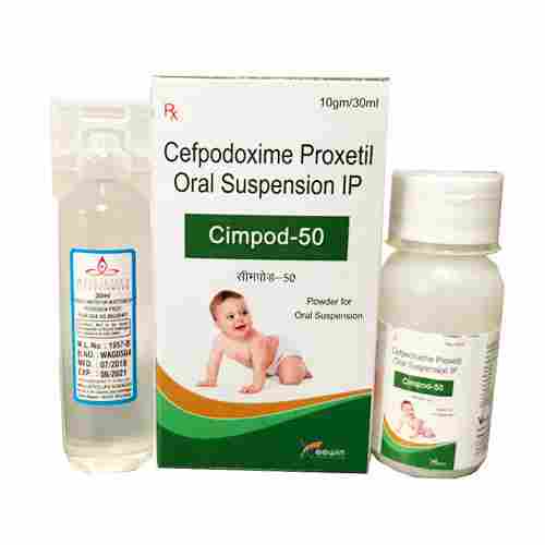 CIMPOD-50 Cefpodoxime Antibiotic Pediatric Dry Syrup Oral Suspension, 30 ML