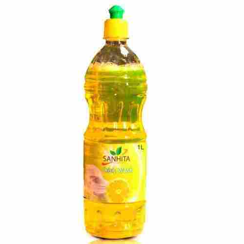Lemon Fragrance Yellow Dishwash Liquid 1 Litre, Plastic Bottle Packaging