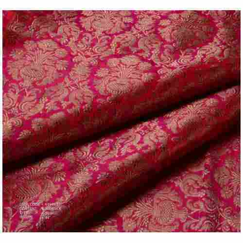 Embroidered Silk Brocade Fabric