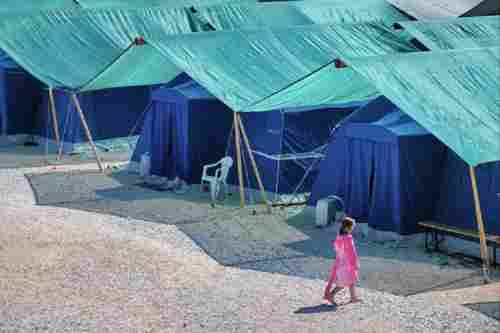 Natural Disaster Relief Waterproof High Density Polyethylene (HDPE) Tarpaulin Tent