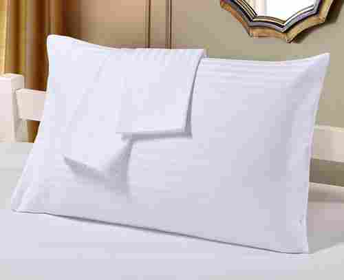 Rekhas White 17x27 Inch Satin Stripe 100% Cotton 400 TC Pillow Covers For Home