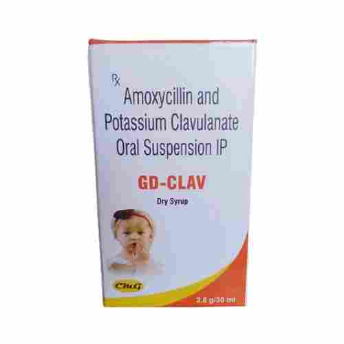 GD-CLAV Amoxycillin And Potassium Clavulanate Antibiotic Dry Syrup Oral Suspension